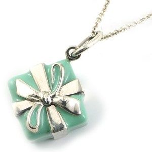 Tiffany Necklace Tiffany Blue Box Gift Box Silver Green Enamel